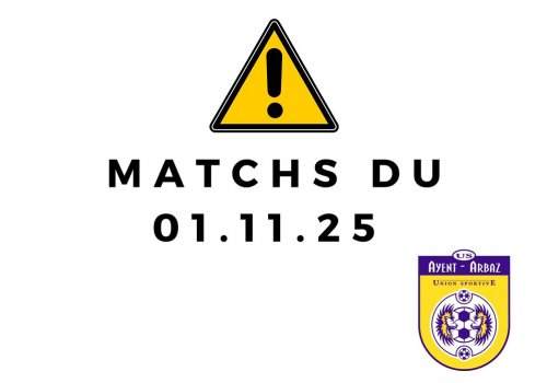 MATCHS DU 1er NOVEMBRE